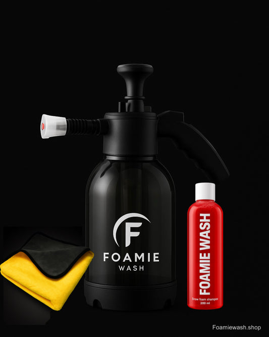 COMBO (Foam Sprayer 2L + Snow Foam Shampoo 200 ML + Microfiber Towel 500 GSM)